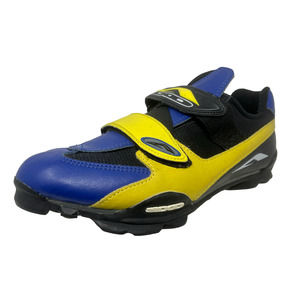 AXD Cycling Shoes Men's Sz 11 EUR 45 Blue Yellow 1449:I.9.5